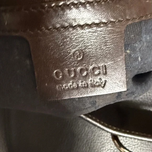 Gucci Beige, Green, Red and Dark Brown Shoulder Bag Jackie O